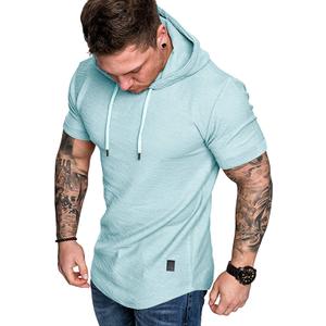 Lexiart Mens Fashion Athletic Hoodies Sport Sweatshirt Solid Color Fleece Pullover (Blue, L)