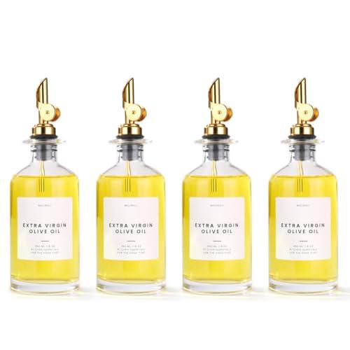 Molimoli Glass Olive Oil Cruet Set - 500ml Bottles With Weighted Pourers, Set of 4