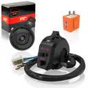 1PZ SR1-H01 Universal Light Turn Signal Switch + Flasher Relay + Horn Replacement for Honda KTM Suzuki Kawasaki Yamaha Motorcycle Dirt Bike