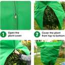 LCHUANG 2Pack Winter Plant Covers Freeze Protection - 71" x 63" Large Thickened Frost Blankets for Plants Fruit Tree Shrubs Cloth Protector Drawstring Bags Jacket for Outdoor Plants (3.2 oz/yd)