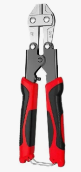 1pc mini bolt cutter, wire rope special cutter multifunctional labor-saving lock cutter hand tool，Used To Cut Wire (Silver/ Red)