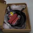 Pre-Seasoned Cast Iron Skillet Set of 3 | 6", 8" & 10" Cast Iron Frying Pans with 3 Heat-Resistant Holders - Indoor and Outdoor Use - Oven Grill Stovetop Induction Safe Cookware