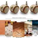 2" Stem Casters Replacement Casters 4Pcs Threaded Swivel Furniture Caster Wheels with Brakes 90Lbs (M6-1.0x15mm)