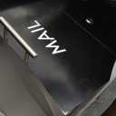 XL Post-Mount Mailbox, Weather Resistant, Large Outdoor Mailboxes, Galvanized Steel Heavy Duty Mailbox, Easy to Install, Flag Included, Black