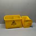 Mind Reader Bucket with Wringer and Mop Set, 22 Qt (5.5 Gallon), Floor Cleaning, Wheels, 16.25" L x 10.75" W x 24.5" H, Yellow