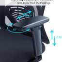 Ticova Ergonomic Office Chair - High Back Desk Chair with Adjustable Lumbar Support & 3D Armrest - 130Reclining & Rocking Mesh ComputerChair with Thick Seat Cushion & Rotatable Headrest