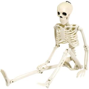 36" Skeleton Halloween Decoration, 3FT Full Body Posable Skeleton Realistic Human Bones with Posable Joints for Halloween Pose Prop Decor Yard Lawn Garden Patio Outdoor Haunted House Decorations