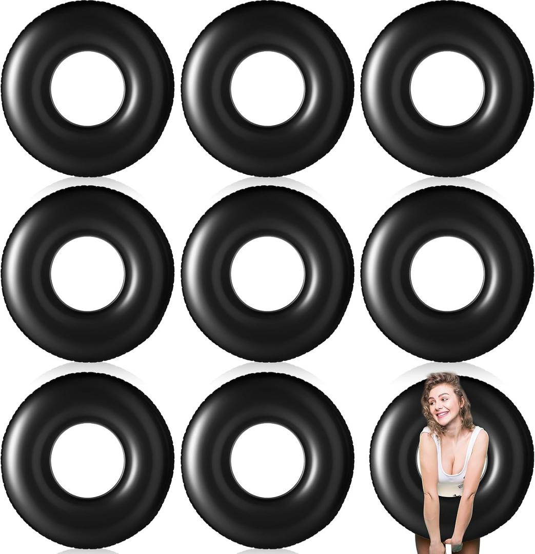 Gemscream 8 Pcs Large Inflatable Pool Float 36 Inches Swimming Ring Pool Floats Adult Inflatable Tube for Summer Vacation Beach River Bachelorette Wedding Party Supplies