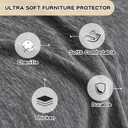 MYSKY HOME Couch Cover for Sectional Sofa, 2 Pieces Couch Covers for L Shape Sofa Cover, Furniture Protector for Pets, Kids, Sofa Slipcover for 2-3 Cushion Couch (71"x118"+71"x118", Dark Grey)