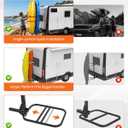 Upgraded RV Hitch Mount Kayak Rack,300 LBS Heavy Duty Vertical Carrier for 2 Kayaks up to 12 FT with Adjustable Base and Height, Fits 2" Trailer Hitch Receiver for RV, Truck and SUV