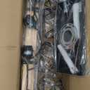 4-Lights Farmhouse Wood Kitchen Island Lighting, 23.6'' Dining Room Light Fixtures Chandelier Over Table, Rustic Black Cage Pendant Lights Ceiling Hanging for Pool Table, Living Room, Hallway