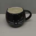 Koolkatkoo Cat Coffee Mugs for Cat Lover, Ceramic Kitty Tea Mug Gifts for Women Girls 12 oz Cup Black