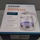 Cosori Electric Kettle, No Plastic Filter & Spout, Tea Kettle & Hot Water Boiler For Coffee & Tea, Water Heater & Teapot, Automatic Shut Off, Borosilicate glass, White, 1.7L/1500W (1.8 Quarts)