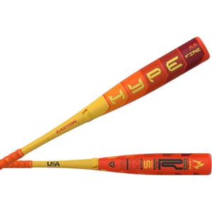 Easton 2025 Hype FIRE Baseball Bat, USA  -5 / -8 / -10 / -11 Drop, 2 5/8' Barrel (Orange)
