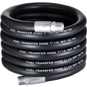 EVIL ENERGY 1" Fuel Transfer Hose 20FT,Farm Fuel Hose for Dispensing Diesel Gasoline Kerosene Biodiesel