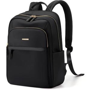 Laptop Backpack for Women Travel Work Commute Casual Daypack Backpack Purse Computer Bags Fit 16 Inch Notebook (Black)