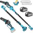 SEESII 2-in-1 Cordless Pole Saws & Mini Chainsaw 6 Inch for Tree Trimming