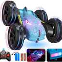 M SANMERSEN Remote Control Car,Dinosaur RC Cars,Fast RC Car,Kids Remote Control Cars for Boys 8-12,with Crackle Light,Rechargeable,Auto Demo All Terrain Toys,Birthday Gift for Boys Grils (Blue)