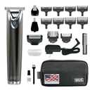 WAHL USA Stainless Steel Lithium Ion 2.0+ Slate Beard Trimmer for Men - Electric Shaver, Nose Ear Trimmer, Rechargeable All in One Men's Grooming Kit - Model 9864