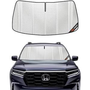 Pigenius Windshield Sun Shade for Honda Pilot 2023-2025. Full Coverage Rearview Mirror Shade for Ultimate Protection