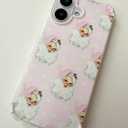 Pink Santa Phone Case Compatible with iPhone 17, Vintage Christmas Phone Cover for iPhone 17