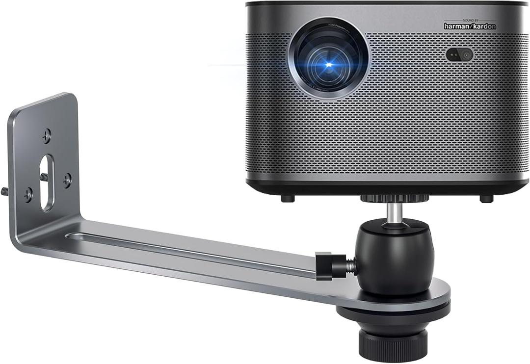 Universal Projector Wall Mount - 360Adjustable Aluminum Alloy Bracket for Home and Office, with 1/4' Screw