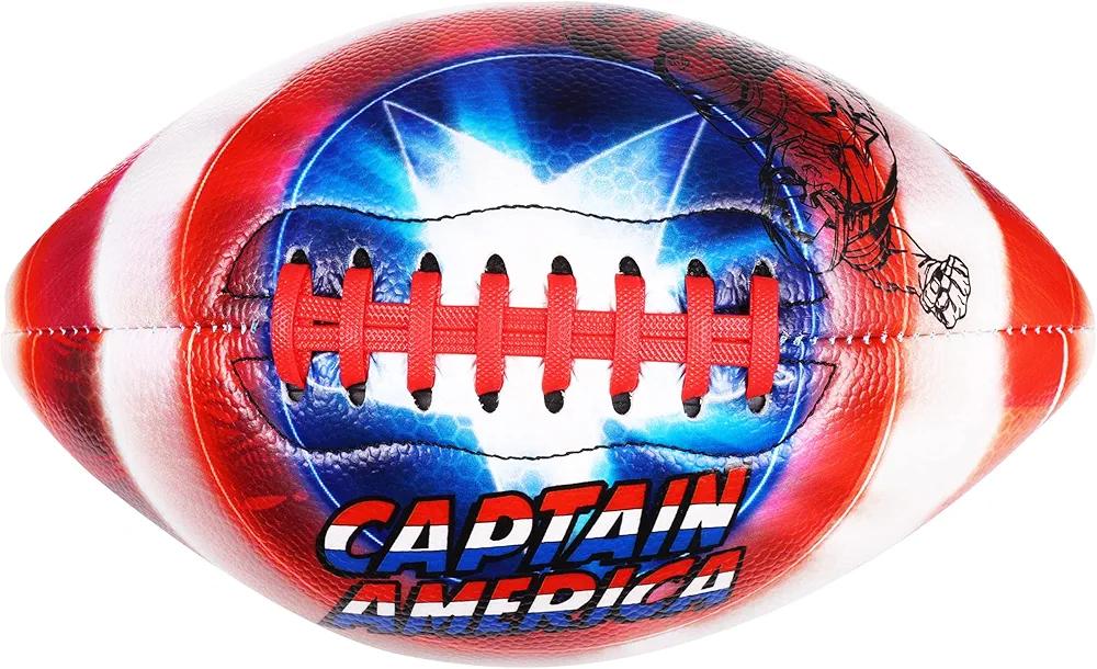 Marvel Avengers Captain America Youth Football, Small Mini Junior Football for Kids, Size 6, Multicolor