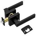 TICONN Matte Black Door Handle Heavy Duty, Reversible Square Door Lever for Bedroom, Bathroom, Rooms (Privacy, 1 Pack)