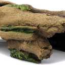 JIHAQUA Aquarium Resin Bark Terrarium Decor, Lizard, Snake or Reptile Hide,Lizard, Spider and Aquarium Fish Hide Cave (Large Bark B)