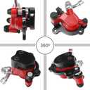 Hydraulic Brake System kit with 50 inch Hose Tube,Brake Pads,Brake Caliper Compatible with Baja Doodle Bug DB30R Mini Bike 212CC,SX500 Razor Electric dirt bike 79cc 97cc 100cc Go Karts