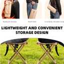 16" Extra Tall XL Portable Chair for Adults, Collapsible Purse Chair Heavy Duty Camp Seat with 3 Storage Pockets for Fishing Hiking Gardening, Lightweight Travel Purse Stool