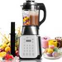 Glass Blenders for Kitchen Stainless Steel Professional Blender for Smoothies 1500W Motor, Food Processor Combo 9 Adjustable Speeds, 14 Preset Programs, BPA-Free Glass Jar Blender, Nut Milk, Soups