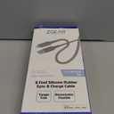ZGEAR Silicone Rubber Sync & Charge Cable 6FT Gray
