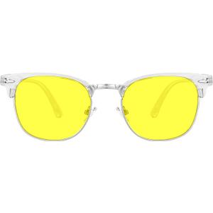 AMBEYE TR90 Frame Night Driving Glasses with Yellow Lens for Drivers, Cycling & Outdoor Activities, Men & Women(Clear)