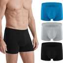 Incontinence Underwear for Men, 150ML Absorbent, Leak Proof Underwear for Men Comfortable Cotton Fabric, Comfortable and Breathable, Mens Incontinence Underwear Washable and Reusable (3PCS/Small)
