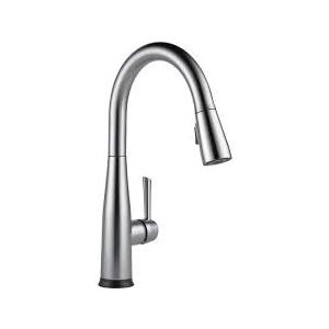 Delta Faucet Essa Touch Kitchen Faucet Brushed Nickel, Kitchen Faucets with Pull Down Sprayer, Kitchen Sink Faucet, Touch Faucet for Kitchen Sink, Touch2O Technology, Arctic Stainless 9113T-AR-DST