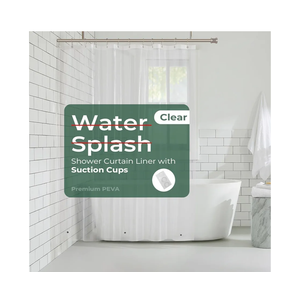 HARBOREST Clear Shower Curtain Liner with Side Suction Cups, Premium PEVA Plastic Shower Liner with 3 Magnets, Waterproof Bathroom Curtain, 72 x 72, Clear