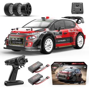 Hyper GO 14303 1/14 Citroen C3 Fast RC Cars for Adults, Max 40mph Brushless RC Drift Car with Gyro, 4WD RTR High Speed RC Rally Car, 2 of 2000 mAh Drifting RC Remote Control Car for Adult