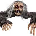 JOYIN Halloween Zombie Decoration Outdoor, Groundbreaker Halloween Outside Decor, Scary Zombies Props with Glowing Eyes and Sound for Graveyard Haunted House Lawn Yard Garden Decoration