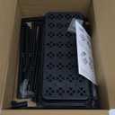 Sotfamily Under Sink Organizer and Storage, Pull Out Under Cabinet Organizer 2 Tier Bathroom Sink Organizers with Upgraded Stability, Cleaning Supplies Organizer for Kitchen Bathroom, Black, 2 Pack