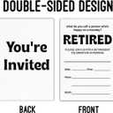 2 x LyoGao Funny Retirement Party Invitations With Envelopes (20 Pack) - Retired Party Fill in Invites Cards