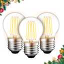 BlueStars G45 E26 Edison LED Filament Globe Bulb 120V 5W (60 Watt Equivalent), 2700K Warm White Light 550lm Non-Dimmable for Indoor Outdoor Holiday Home Decoration - 3 Packs
