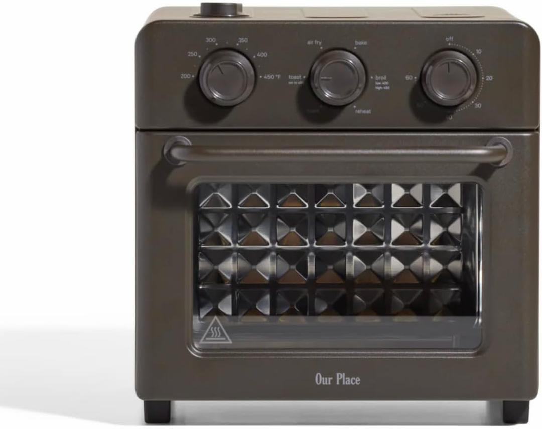 Our Place Wonder Oven | 6-in-1 Air Fryer & Toaster Oven with Steam Infusion | Compact, Countertop Friendly, Fast Preheat, Multifunctional | Air Fry, Toast, Roast, Bake, Reheat & Broil | Char (12.7 Quarts)