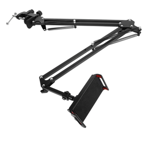 Veemoon Elegant Desk Stand for Tablet Phone Holder for Bed Mic Clip Bed Tablet Mount for Recording