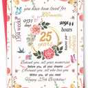 25th Birthday Card, Funny 25th Birthday Decorations for Women, Lovely 25th Birthday Gifts for Daughter, Best Gifts for 25 Year Old Female