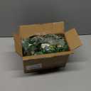 Dolicer 2Pcs 13Ft Artificial Eucalyptus Garlands with Flowers, Faux Floral Greenery Garlands with 13Ft String Lights Fake Flowers Vines for Wedding Centerpieces Arch Party Decor (White)