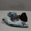 Snorkeling Gear for Adults Kids, Dry-Top Snorkel Set, 180Panoramic Wide View Diving Mask Breathing Freely Snorkel Mask for Snorkeling Scuba Diving Swimming Travel (A1-Black + BlackGreen)