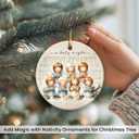 2 x Religious Ornaments for Christmas Tree 2025 - Faith, Catholic Gifts for Women, Families, Friends, Children - O Holy Night Angel Ceramic Ornament - Angel Singing Choir Christmas Ornaments