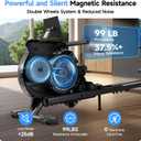 Rowing Machine for Home, 350 LB Capacity, 16-Level Silent Resistance, Magnetic Rowing Machines for Home Foldable, Full-Body Workout Compact Rowing Machine for Cardio & Strength with APP Support