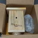 Carpenter Bee Traps Outdoor Hanging Wood Carpenters Bee Catcher Trap Kit, Boring Bees Box for Swarm Control, Wooden Carpenter Bees Trap for House, Natural Wood Color 1 Set